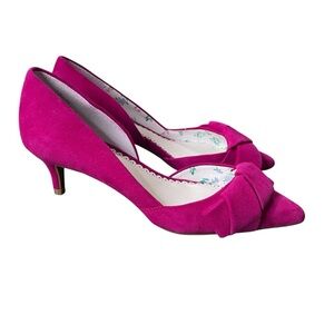 1901 Asbarrett-lea magenta suede kitten heels size 5.5
